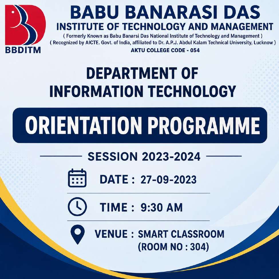 IT Department orientation 2023-24